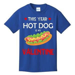 This Year Hot Dog Is My Valentine Sausage Lover Food Jokes Gift Kids T-Shirt