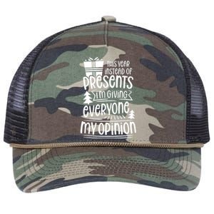 This Year Instead Of Gifts IM Giving Everyone My Opinion Retro Rope Trucker Hat Cap