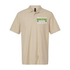 Take Your Irish Eyes Off My Dublin D's Gift Softstyle Adult Sport Polo