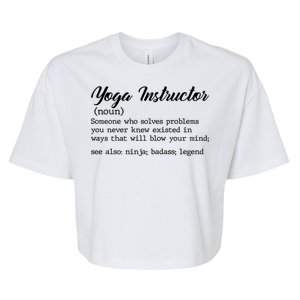 Teacher Yoga Instructor Definition Gift Bella+Canvas Jersey Crop Tee