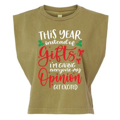 This Year Instead Of Funny Gift IM Giving My Opinion Christmas Gift Garment-Dyed Women's Muscle Tee