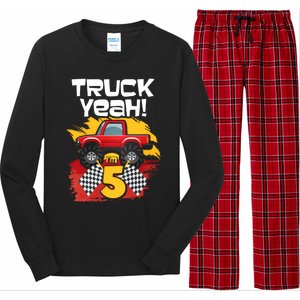 Truck Yeah Im 5 Funny Gift Long Sleeve Pajama Set