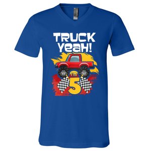 Truck Yeah Im 5 Funny Gift V-Neck T-Shirt