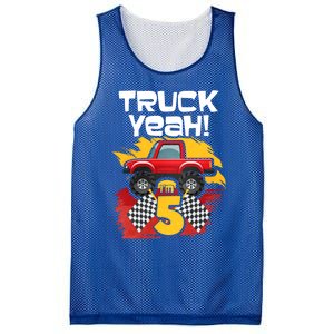 Truck Yeah Im 5 Funny Gift Mesh Reversible Basketball Jersey Tank