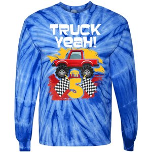 Truck Yeah Im 5 Funny Gift Tie-Dye Long Sleeve Shirt