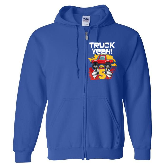 Truck Yeah Im 5 Funny Gift Full Zip Hoodie