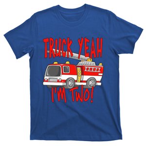 Truck Yeah Im Two Fire Truck For 2 Year Birthday Gift T-Shirt