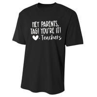 Tag YouRe It Dear Parents Performance Sprint T-Shirt