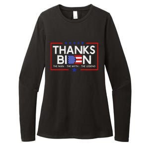 Thank You Joe Biden Man Myth Legend Usa Flag President Womens CVC Long Sleeve Shirt