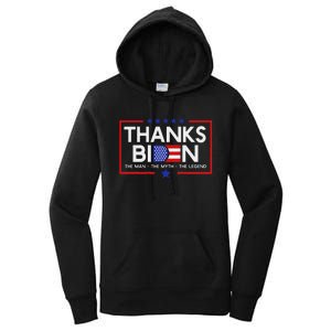 Thank You Joe Biden Man Myth Legend Usa Flag President Women's Pullover Hoodie