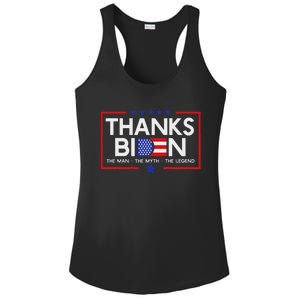 Thank You Joe Biden Man Myth Legend Usa Flag President Ladies PosiCharge Competitor Racerback Tank