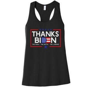 Thank You Joe Biden Man Myth Legend Usa Flag President Women's Racerback Tank