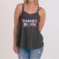 Thank You Joe Biden Man Myth Legend Usa Flag President Women's Strappy Tank