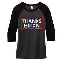 Thank You Joe Biden Man Myth Legend Usa Flag President Women's Tri-Blend 3/4-Sleeve Raglan Shirt