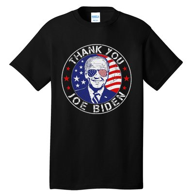 Thank You Joe Biden Usa Flag President Thanks Joe Tall T-Shirt