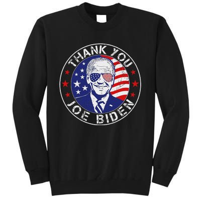 Thank You Joe Biden Usa Flag President Thanks Joe Tall Sweatshirt