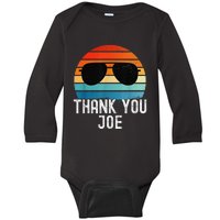 Thank You Joe Biden Thank You Joe President Sunglasses Retro Baby Long Sleeve Bodysuit