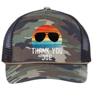 Thank You Joe Biden Thank You Joe President Sunglasses Retro Retro Rope Trucker Hat Cap