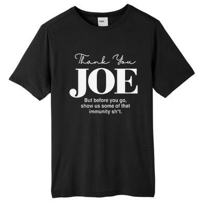 Thank You Joe! Funny Immunity Pun For President Biden Tall Fusion ChromaSoft Performance T-Shirt