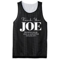 Thank You Joe! Funny Immunity Pun For President Biden Mesh Reversible Basketball Jersey Tank