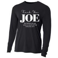 Thank You Joe! Funny Immunity Pun For President Biden Cooling Performance Long Sleeve Crew