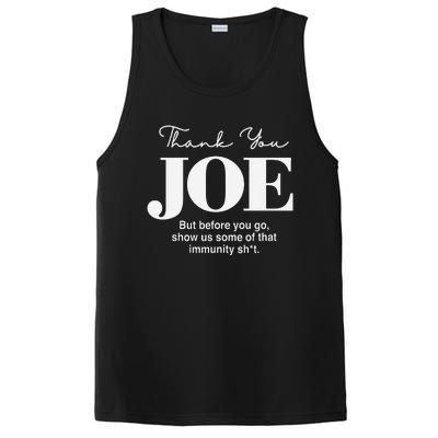 Thank You Joe! Funny Immunity Pun For President Biden PosiCharge Competitor Tank