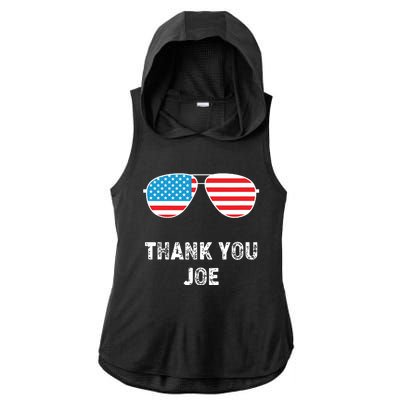 Thank You Joe Ladies PosiCharge Tri-Blend Wicking Draft Hoodie Tank