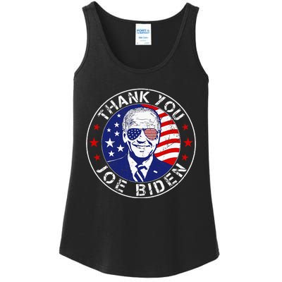 Thank You Joe Biden Usa Flag President Thanks Joe Ladies Essential Tank