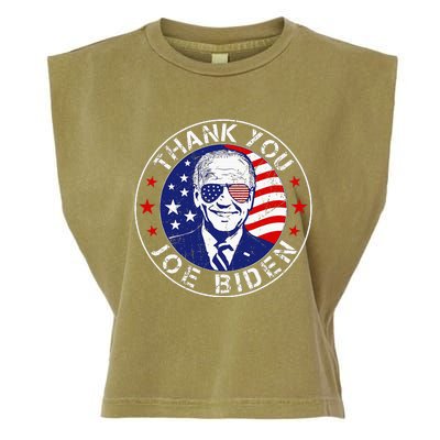 Thank You Joe Biden Usa Flag President Thanks Joe Garment-Dyed Women's Muscle Tee