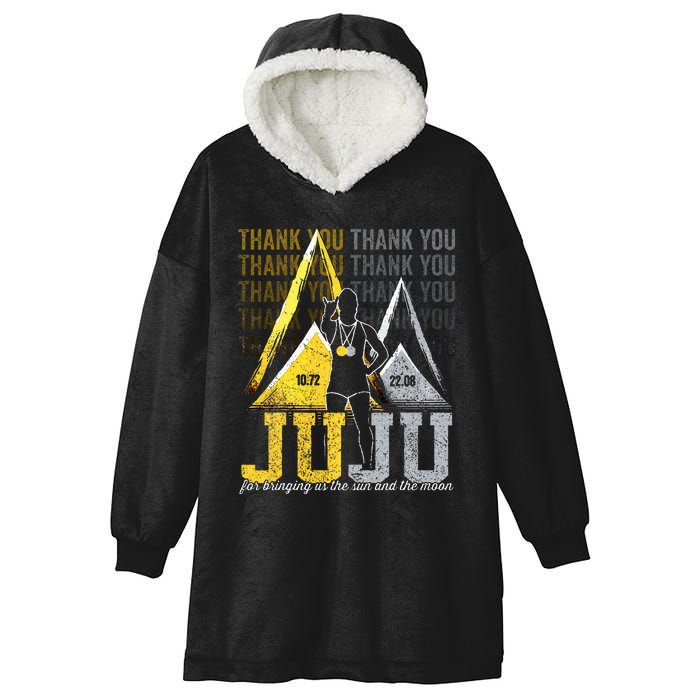 Thank You Juju Proud And Patriotic Saint Lucia Flag Pitons Hooded Wearable Blanket