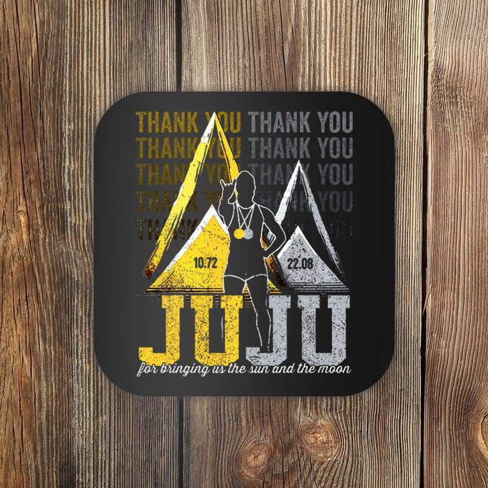 Thank You Juju Proud And Patriotic Saint Lucia Flag Pitons Coaster