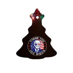 Thank You Joe Biden Usa Flag President Thanks Joe Ceramic Tree Ornament