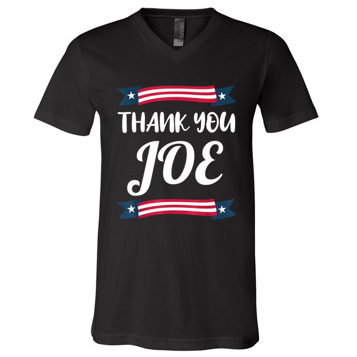 Thank You Joe | President Biden | Pass The Torch V-Neck T-Shirt