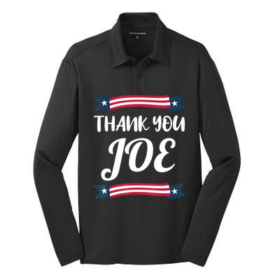 Thank You Joe | President Biden | Pass The Torch Silk Touch Performance Long Sleeve Polo