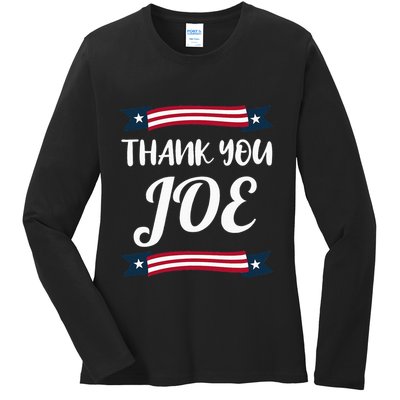 Thank You Joe President Biden Pass The Torch Ladies Long Sleeve Shirt
