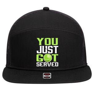 Tennis You Just Got Served Tennis Fans 7 Panel Mesh Trucker Snapback Hat