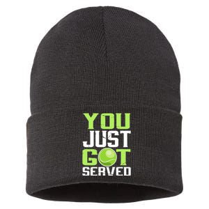 Tennis You Just Got Served Tennis Fans Sustainable Knit Beanie