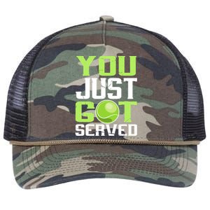 Tennis You Just Got Served Tennis Fans Retro Rope Trucker Hat Cap