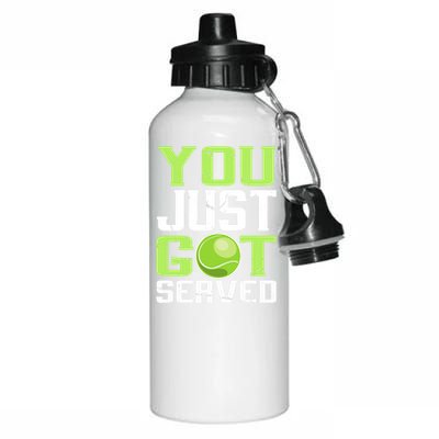 Tennis You Just Got Served Tennis Fans Aluminum Water Bottle 