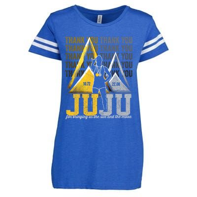 Thank You Juju Proud And Patriotic Saint Lucia Flag Pitons Enza Ladies Jersey Football T-Shirt