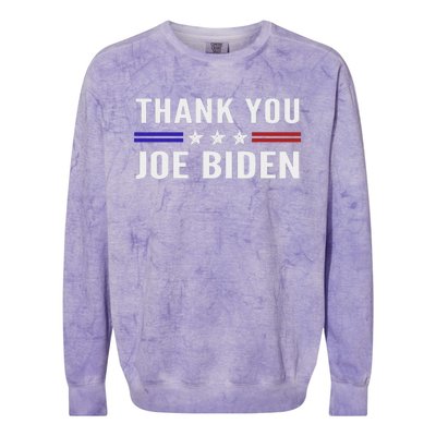 Thank You Joe Biden Thank You President Colorblast Crewneck Sweatshirt