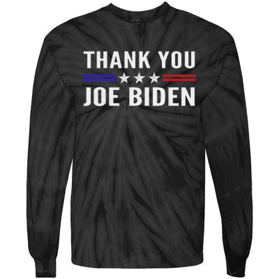 Thank You Joe Biden Thank You President Tie-Dye Long Sleeve Shirt