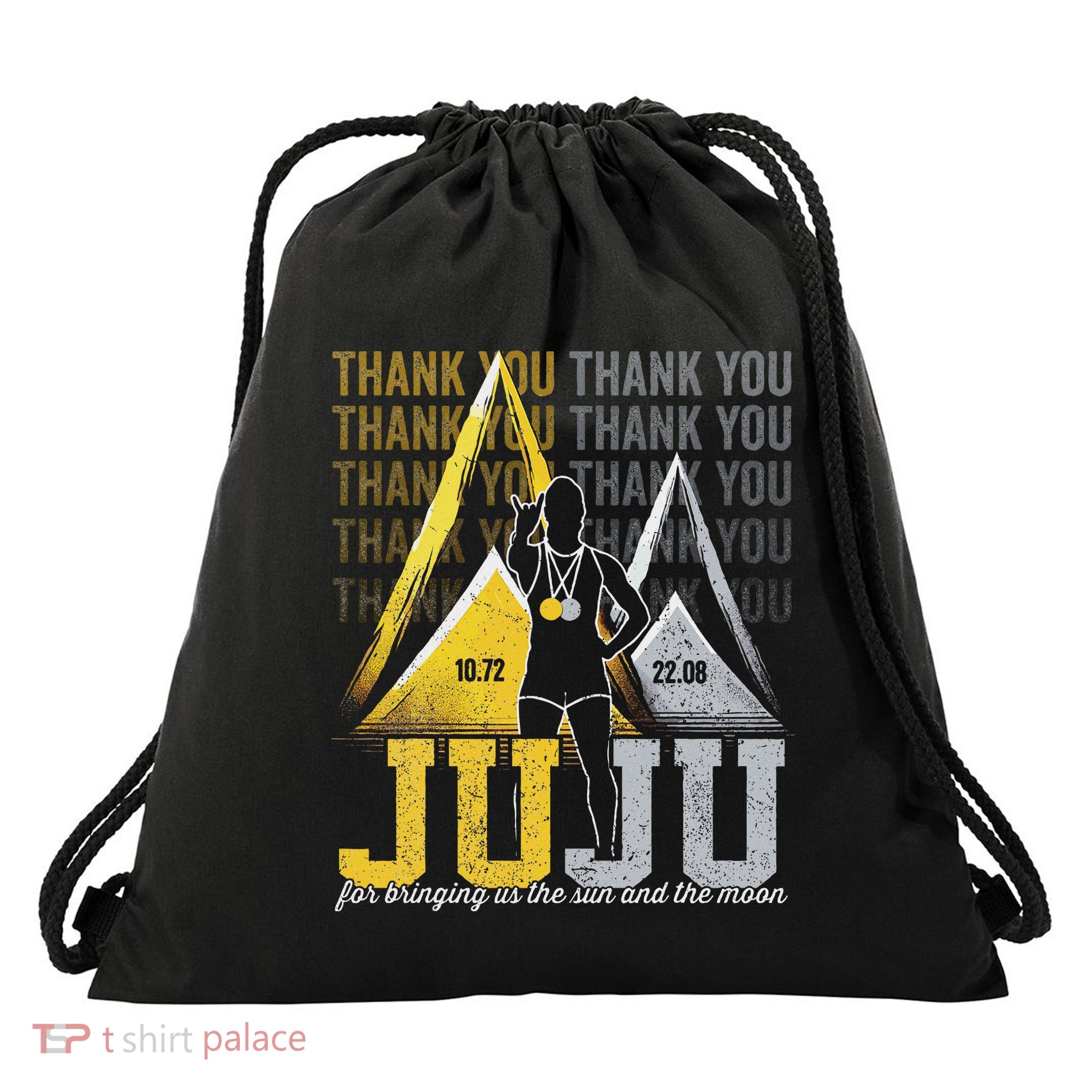 Thank You Juju Proud And Patriotic Saint Lucia Flag Pitons Drawstring Bag
