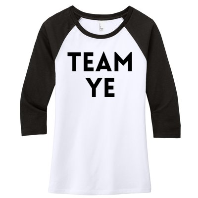 Team Ye Kanye Women's Tri-Blend 3/4-Sleeve Raglan Shirt