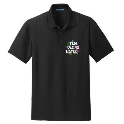 Ten Years Later Funny Meme 10 Years Old 10th Birthday Party Dry Zone Grid Polo