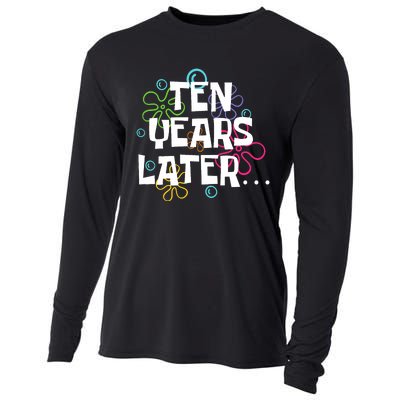 Ten Years Later Funny Meme 10 Years Old 10th Birthday Party Cooling Performance Long Sleeve Crew