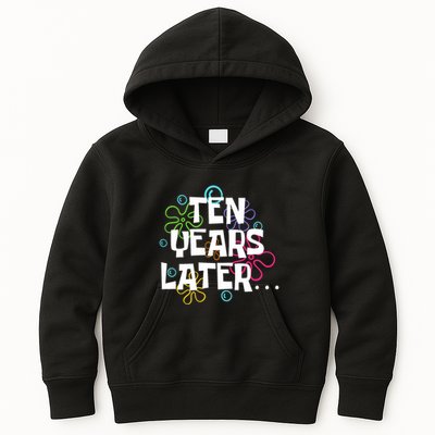 Ten Years Later Funny Meme 10 Years Old 10th Birthday Party Kids Hoodie