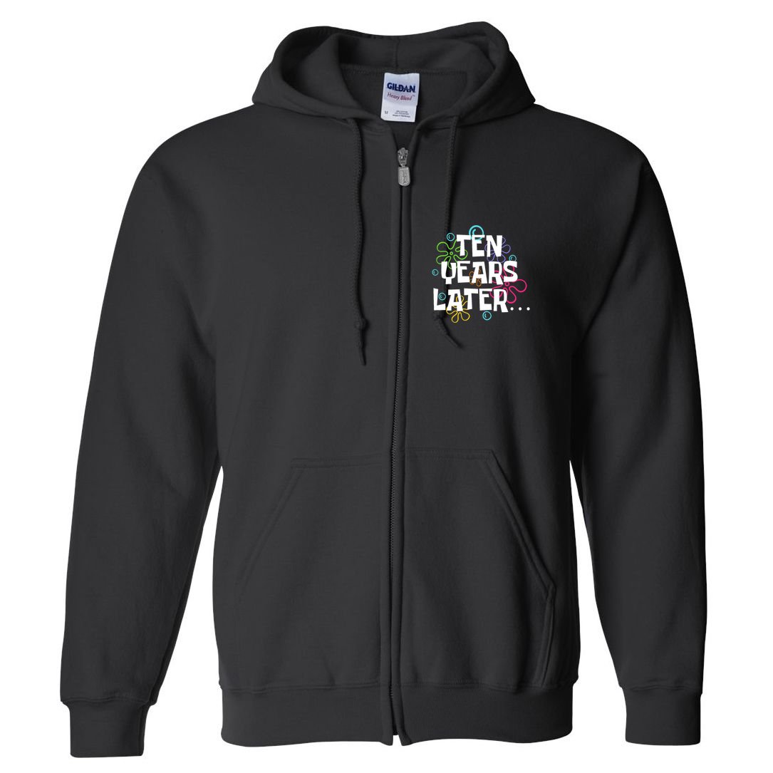 Ten Years Later Funny Meme 10 Years Old 10th Birthday Party Full Zip Hoodie
