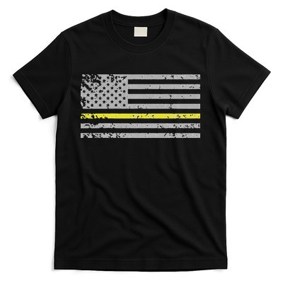 Thin Yellow Line American Flag Emergency Dispatcher T-Shirt