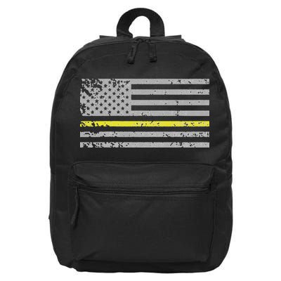 Thin Yellow Line American Flag Emergency Dispatcher 16 in Basic Backpack